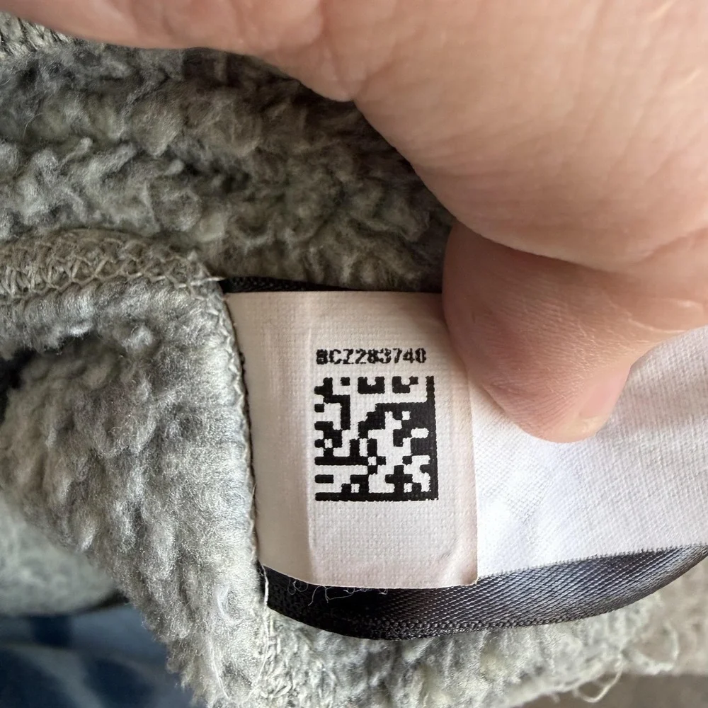 The North Face Sweatshirt Mens Large Gray Fleece 1/4 Zip Mock Neck Pullover Logo